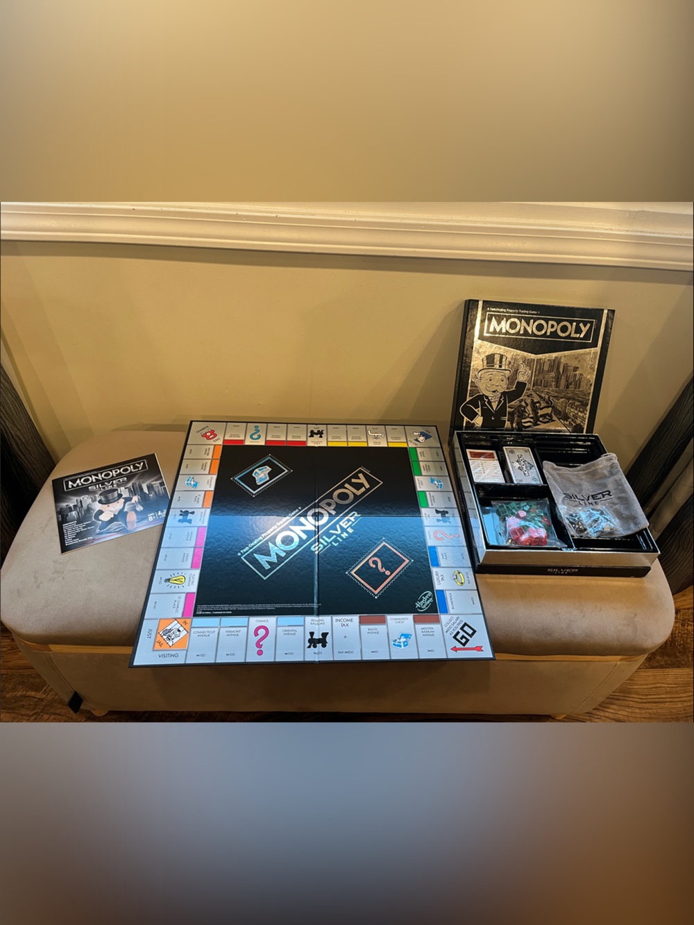 Silver Edition Monopoly Board Game
